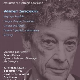 Zapraszamy na spotkanie autorskie z Adamem Zamoyskim we Wrocławiu